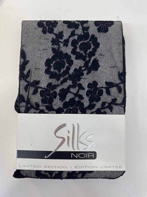 SILKS BAS DE NYLON EN FILET AVEC FLEURS OPAQUE