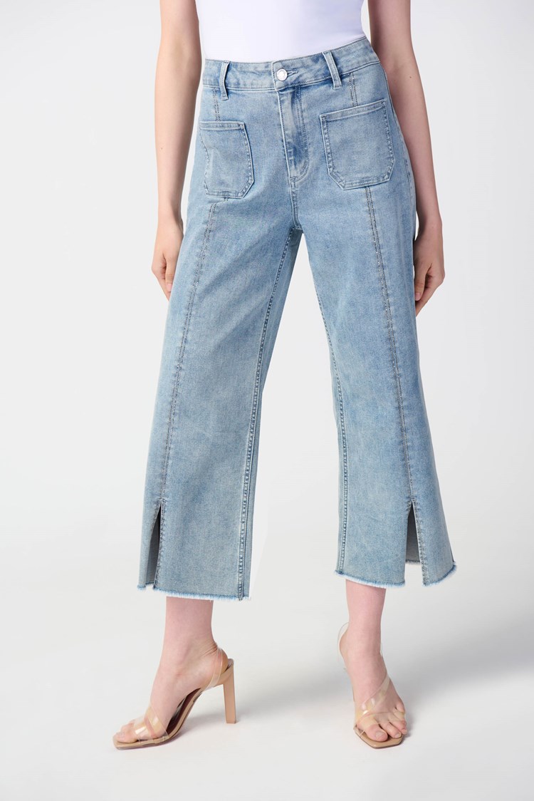 JOSEPH RIBKOFF JEANS GAUCHO AVEC BRILLANT