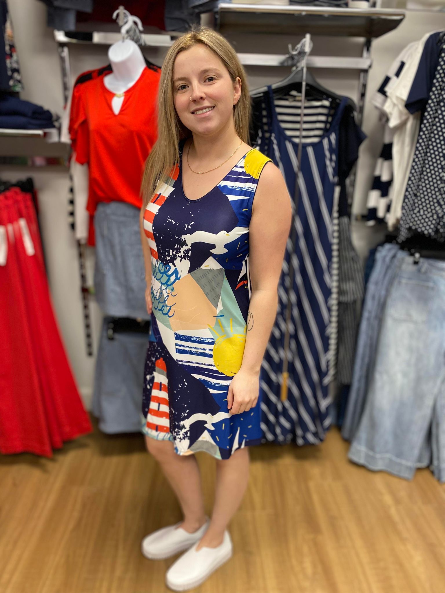MISS VERSA ROBE ELENA LIGNE A MOTIF PHARE