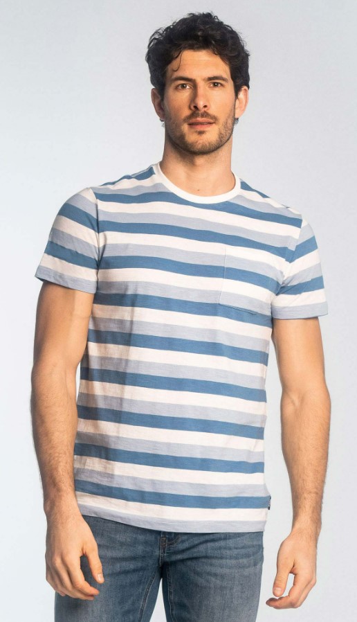 Lois homme t-shirt rayé multi bleu