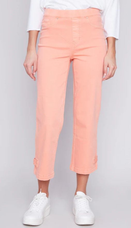 Charlie b pantalon pull on jambe évasée