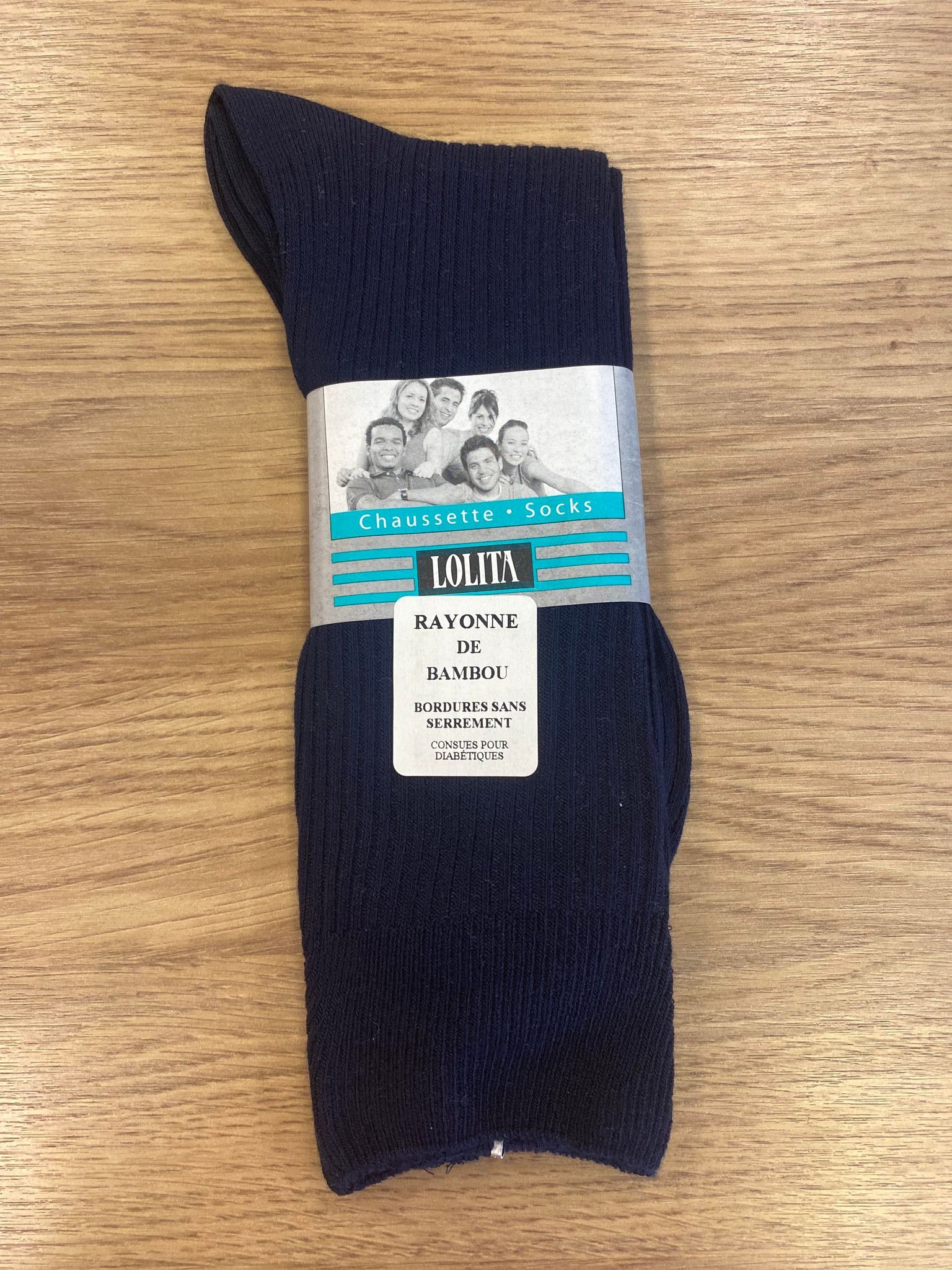 Lolita chaussette homme rayonne de bambou