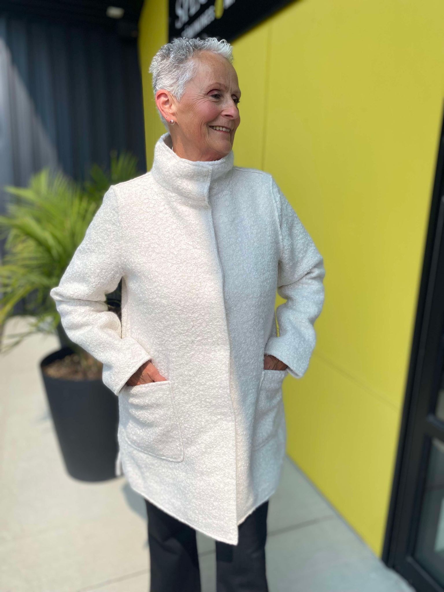 JUNGE manteau laine bouillie snow