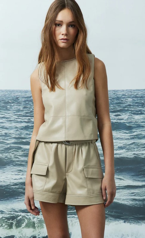 Melissa Nepton Blanca camisole cuir désert