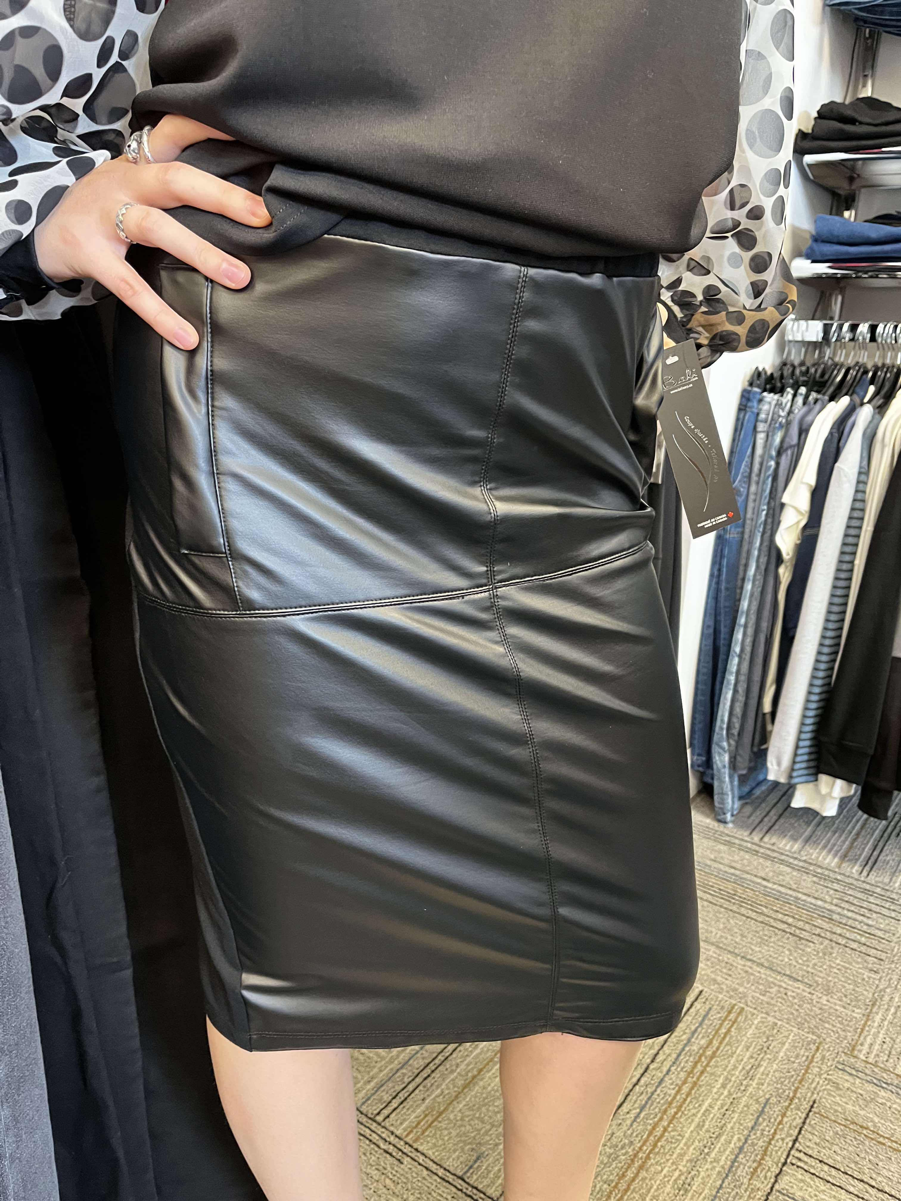 BALI jupe devant faux cuir