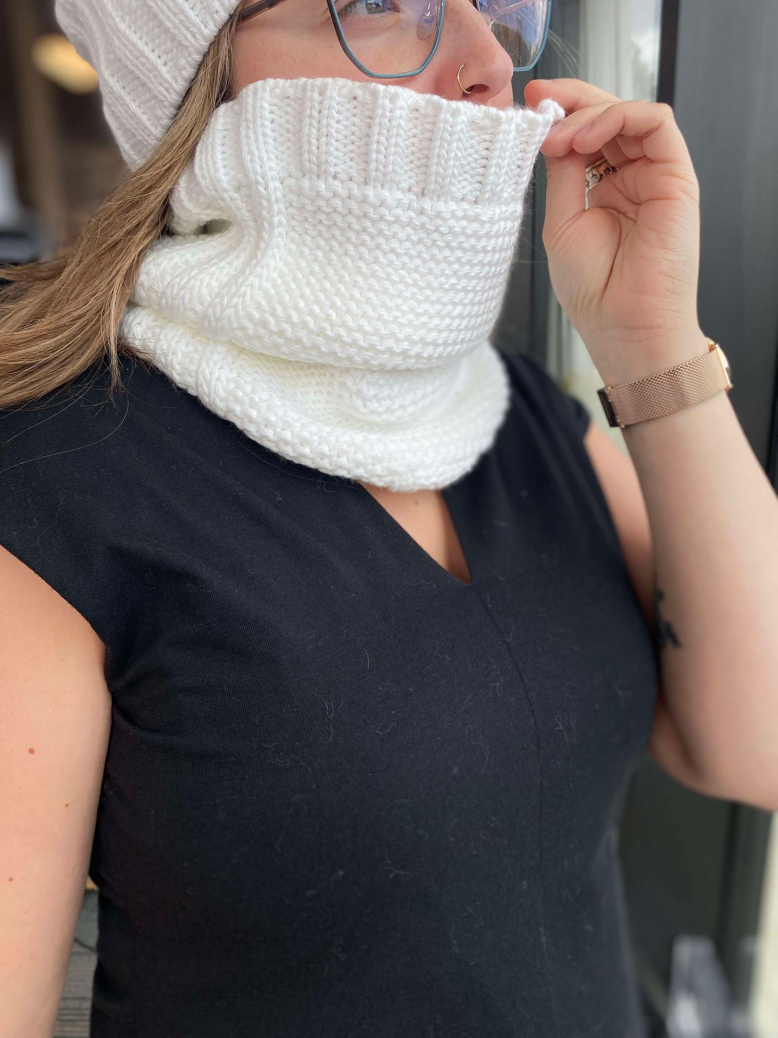 KAMEA foulard tube fiona blanc
