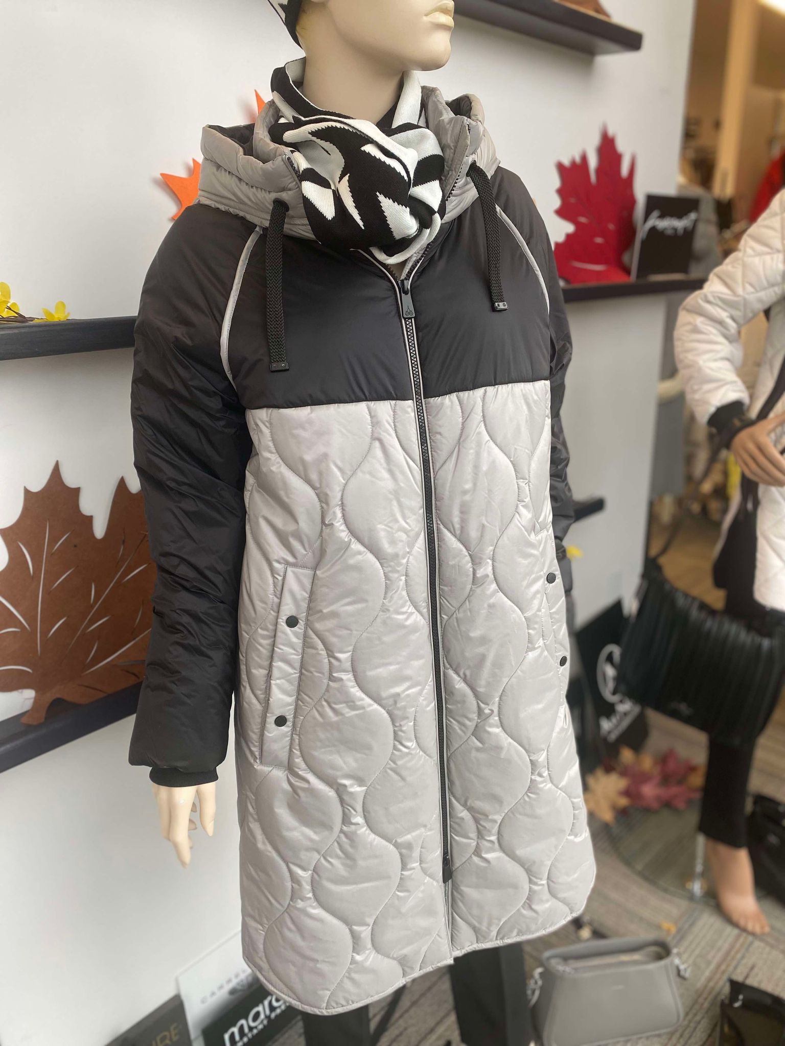JUNGE manteau matelassé deux tons