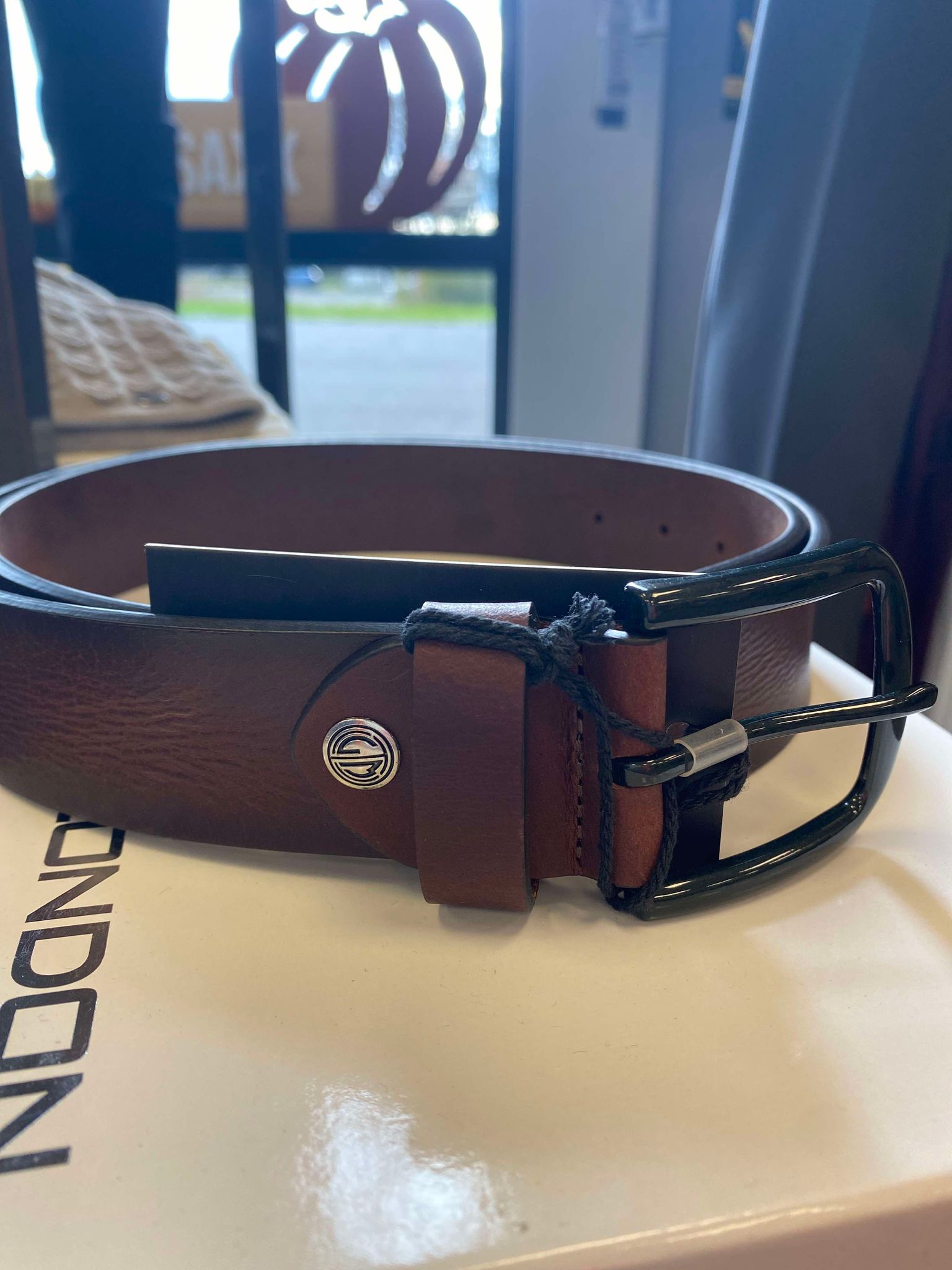 LINDENMANN ceinture cuir brown