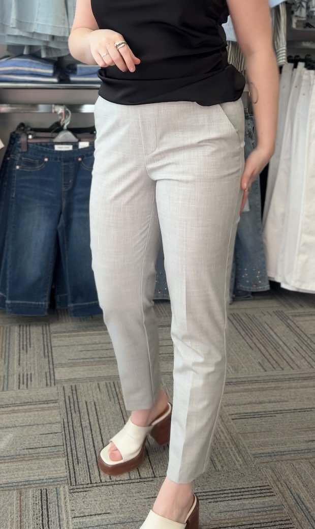I Love Tyler Madison Pantalon 7/8 gris jambe droite