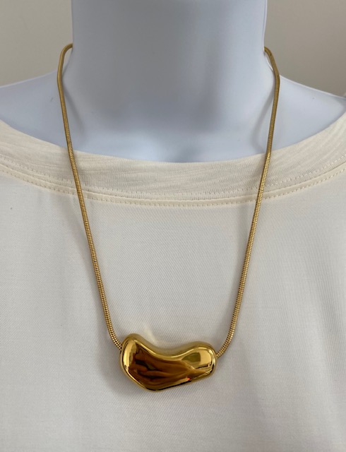 Tom & Eva Chaine courte pleine avec pendentif oblong