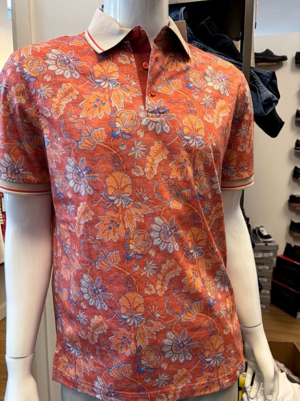 Bugatchi Polo paprika fleuri