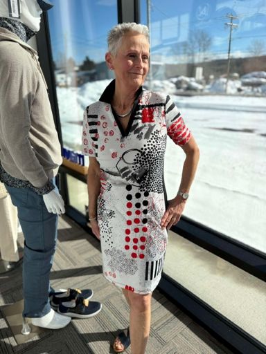 Dolcezza Robe manche courte col polo imprimée