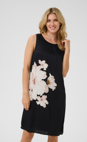 Cream CRAqurella dress Robe noire sans manche avec fleurs