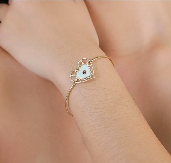 Franck Herval Bracelet coeur semi-rigide - Amanda