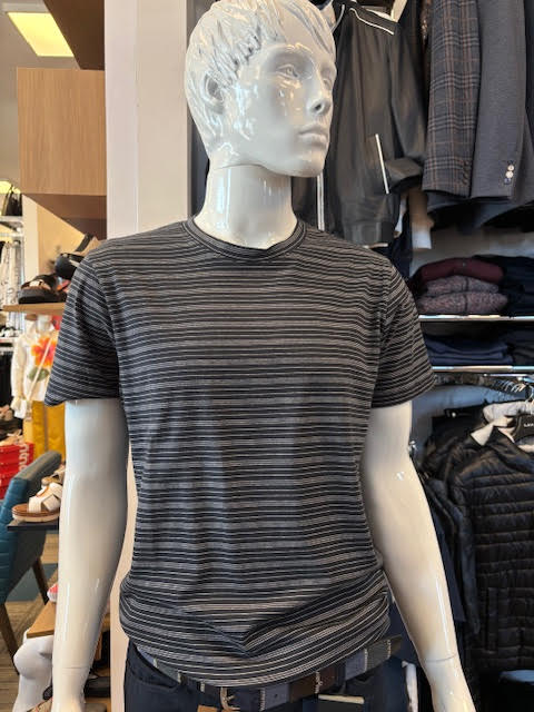 Lois Jeans homme Chandail manche courte col rond rayé