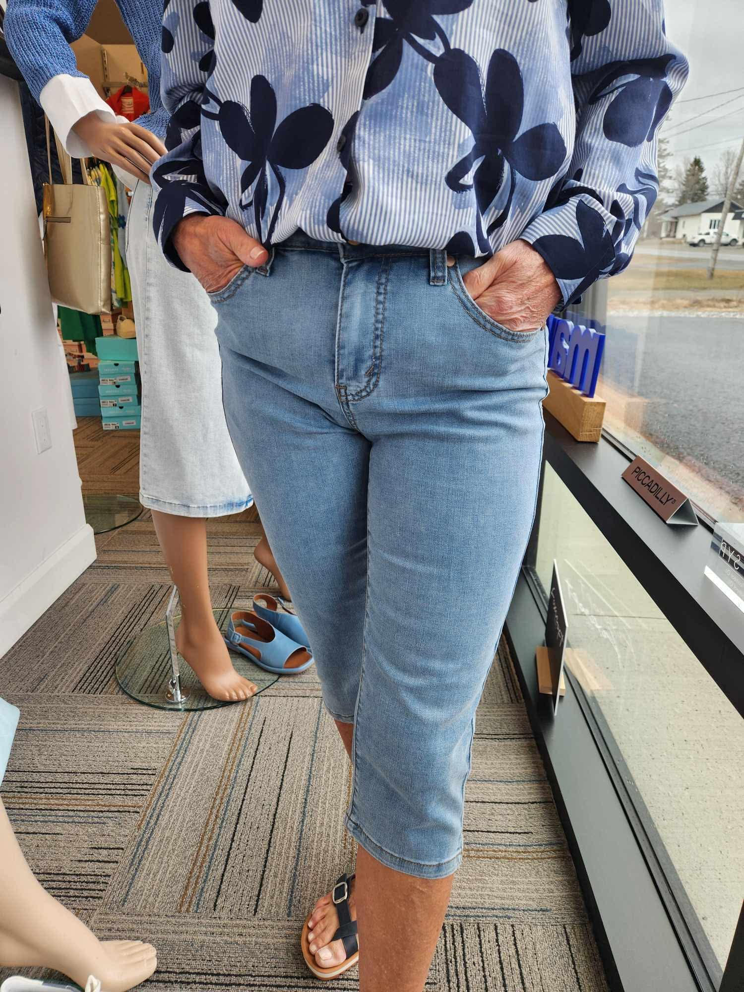 Lois jeans Alexane capri taille haute jambe étroite