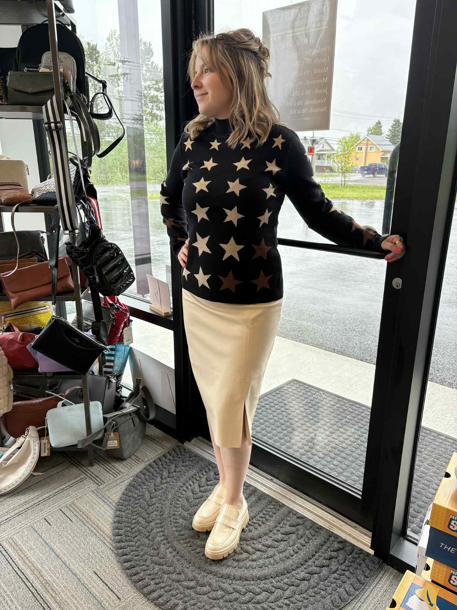 Frank Lyman tricot motif étoile