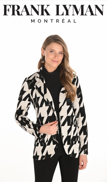 Frank Lyman Cardigan en tricot pied de coq