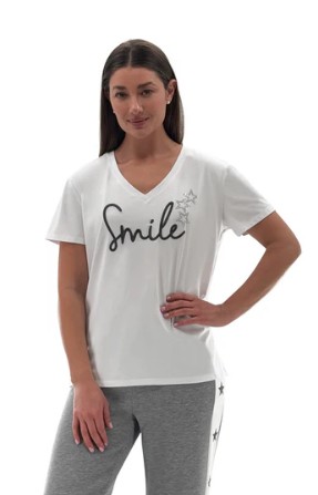 Orly Chandail manche courte col v smile