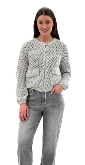 Orly Cardigan en filet argenté