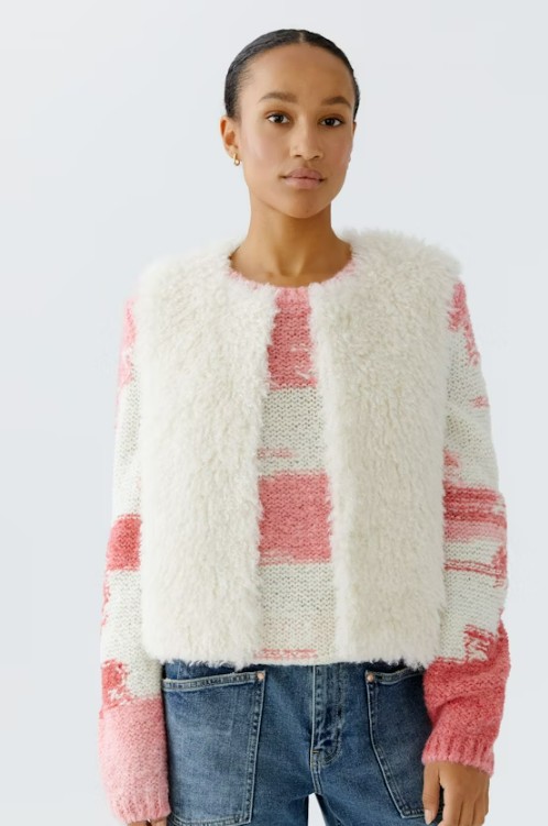 Oui Veste fashion en faux mouton