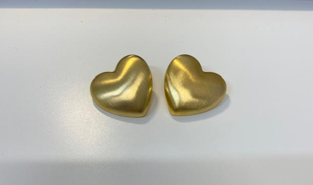 Tom & Eva Boucle d'oreille gros coeur plein or