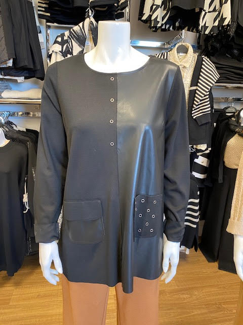 Ness Tunique avec empiècements en faux cuir