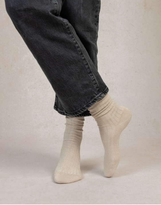 Bleuforêt Chaussettes Lurex À Côtes