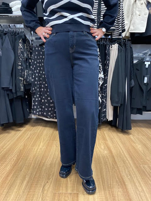 Lisette Jeans jambe large en denim foncé