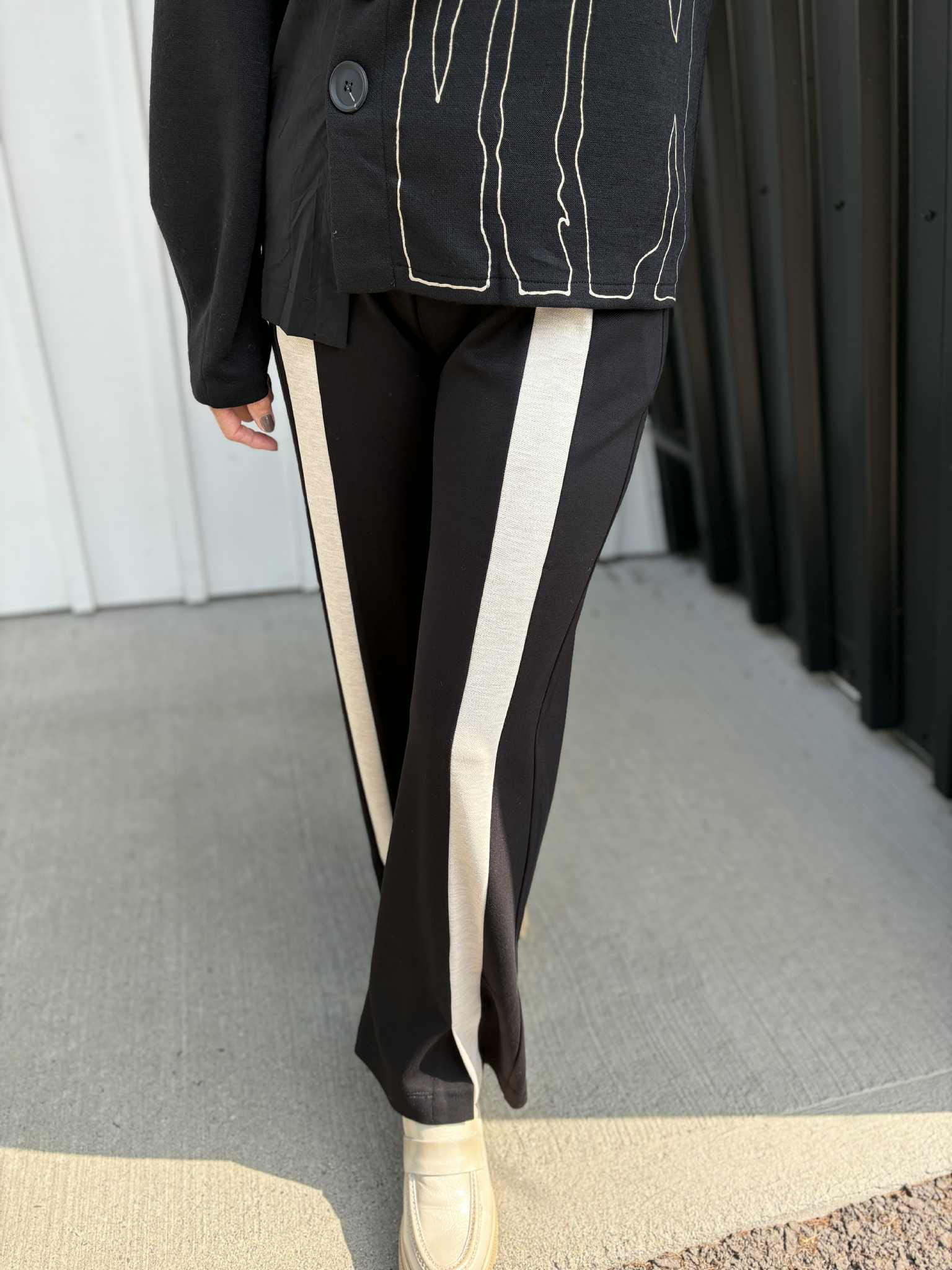 Naya Pantalon jambe droite deux couleurs