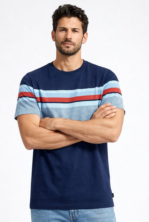 Lois Jeans homme Chandail manche courte rayures