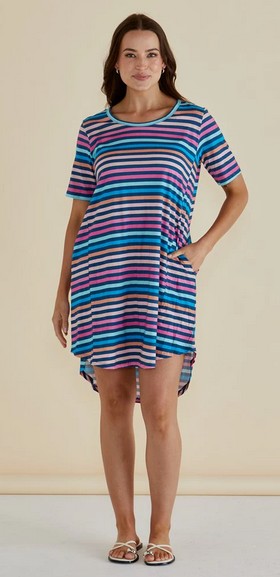 Betty Basics Nyree Robe t-shirt rayée multicolore