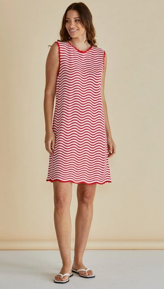 Betty Basics Viola robe sans manche motif vagues