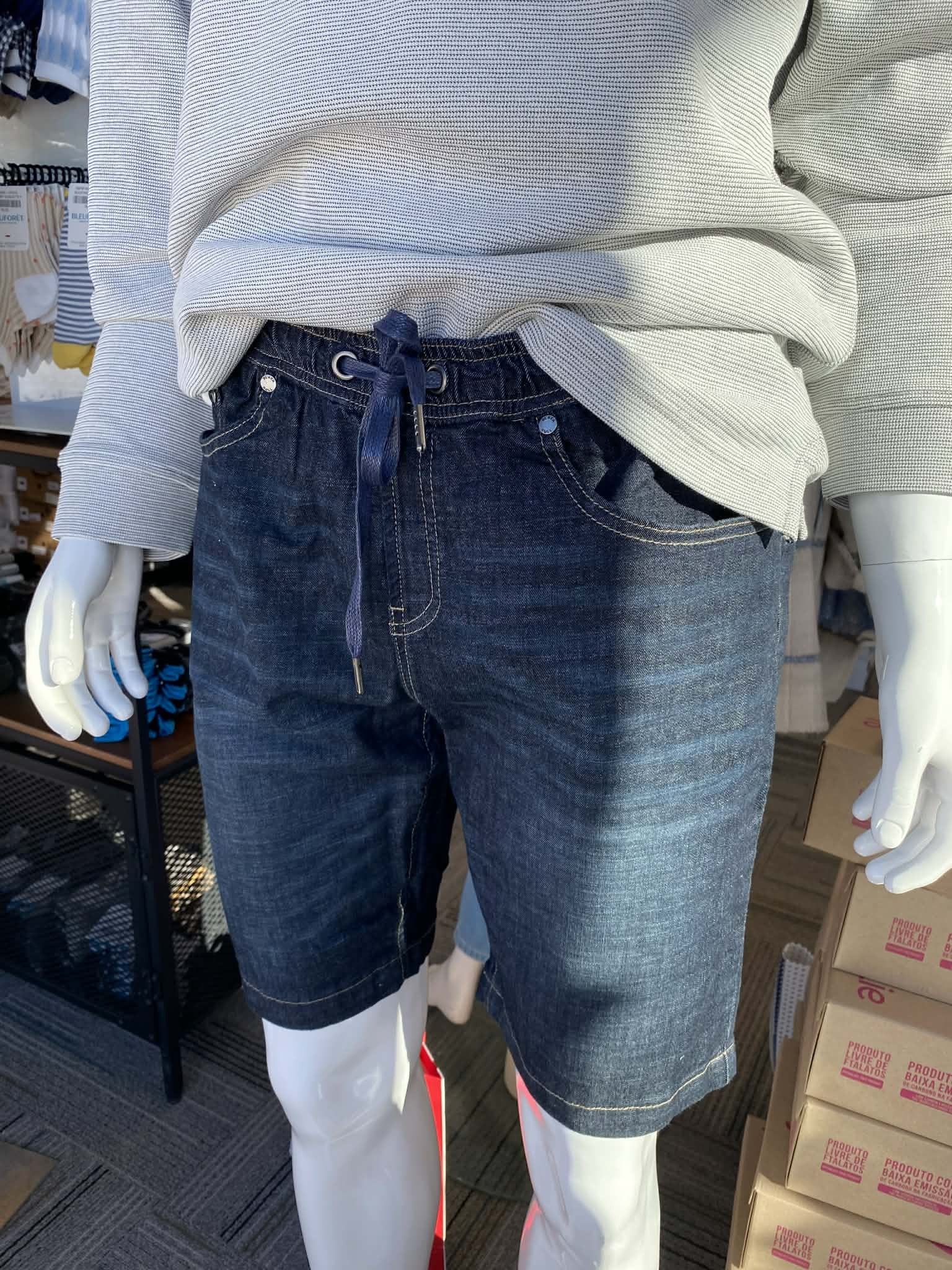 Black Bull bermuda en jeans taille élastique