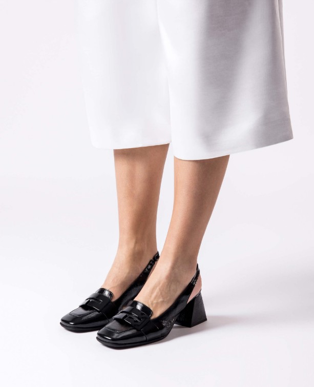 Wonders Soulier bas avec talon ouvert (2 couleurs)