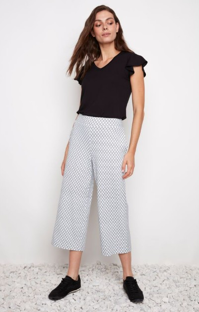 Up ! Pantalon 7/8 jambe large imprimé