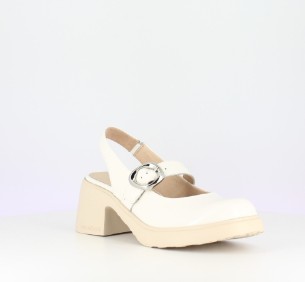 Wonders Soulier bout rond à talon ouvert (2 couleurs)