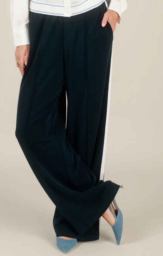 Yest ilma pantalon style jogger taille élastique bande blanche