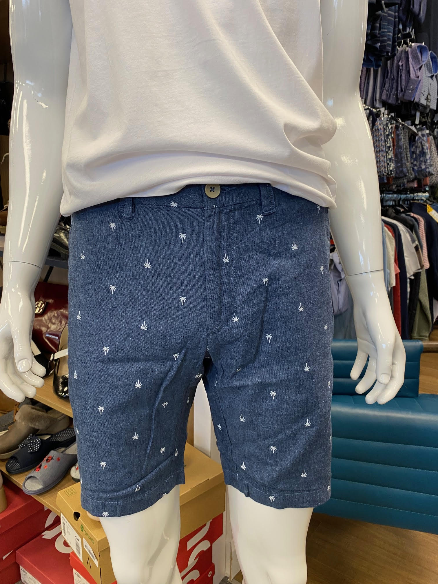 Point Zero Homme short imprimé en lin