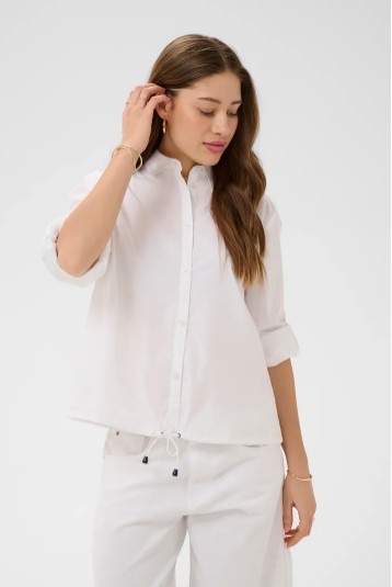 Cream Estela blouse manche longue courte avec lacet à la taille