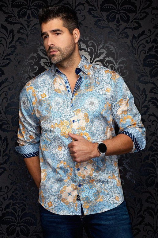 Au Noir Ashar chemise manche longue imprimée
