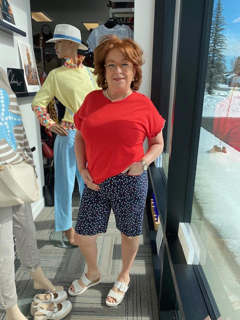 Lisette Bermuda de ville imprimé