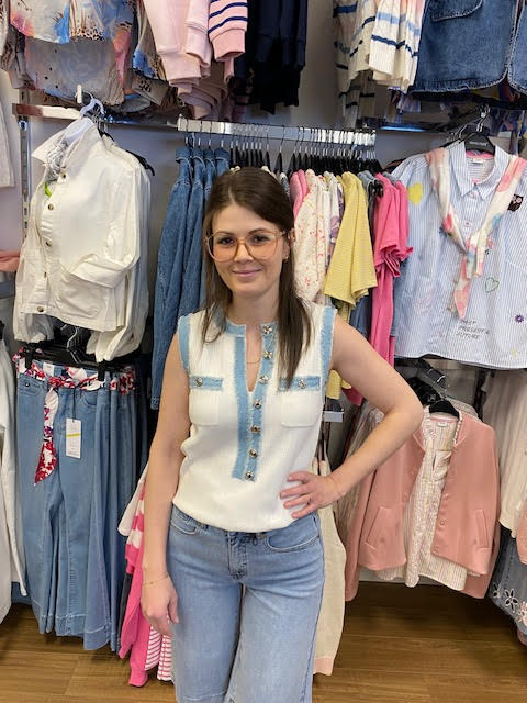 Orly Camisole col polo détails en denim
