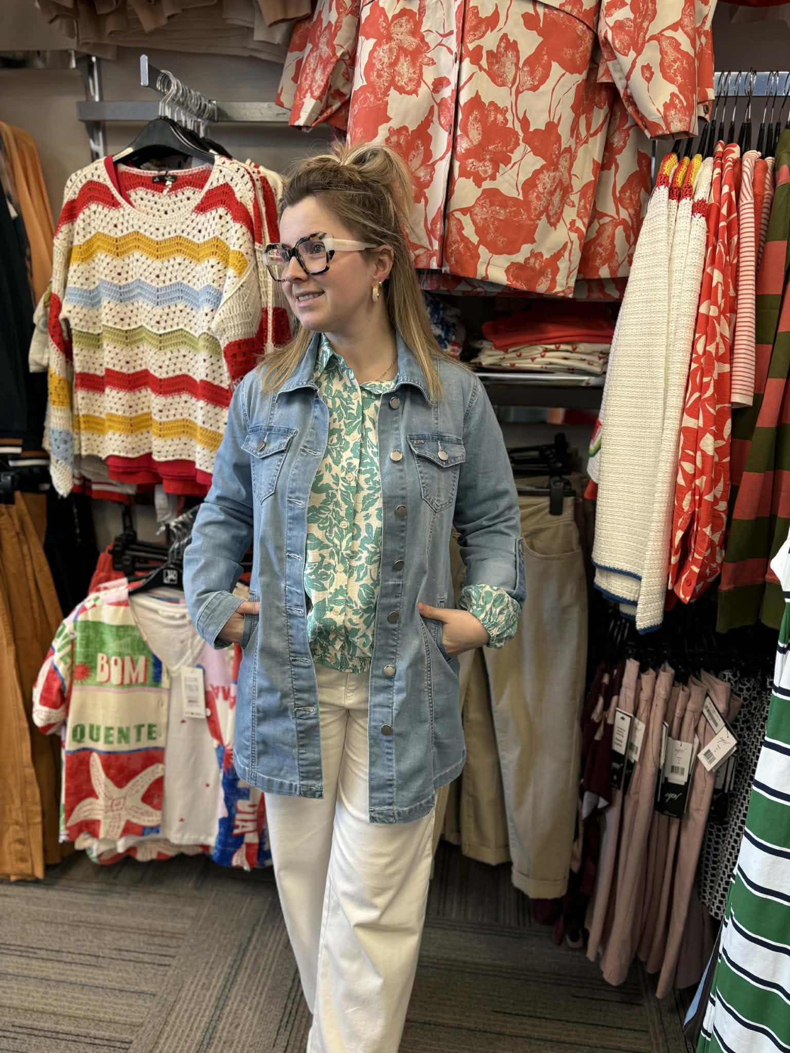 Lois Jeans Femme Veste de jeans longue
