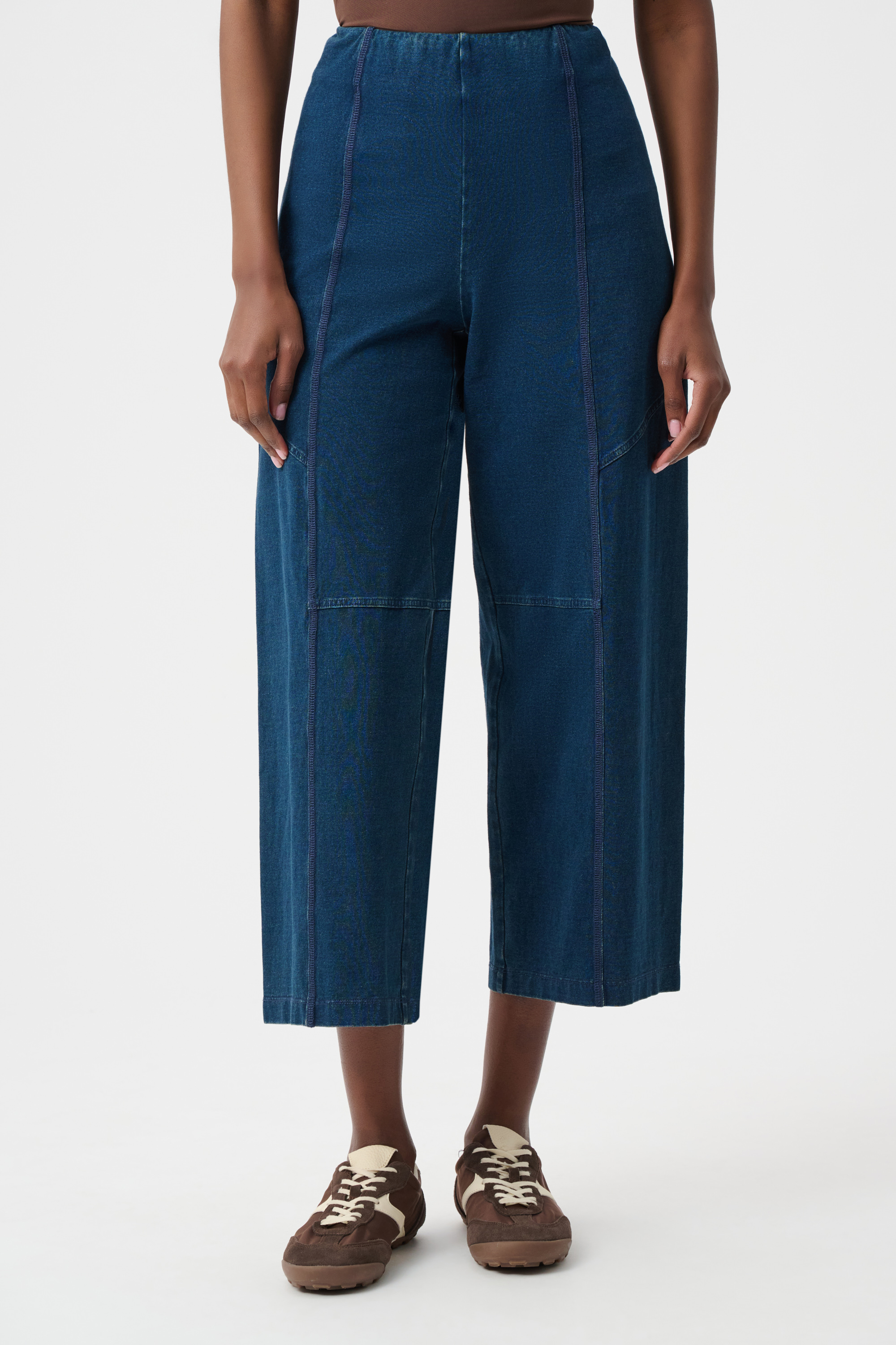 Joseph Ribkoff pantalon culotte à enfiler en denim tricoté