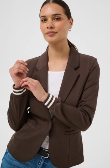 Kaffe Kinnie veston extensible poignets contrastants