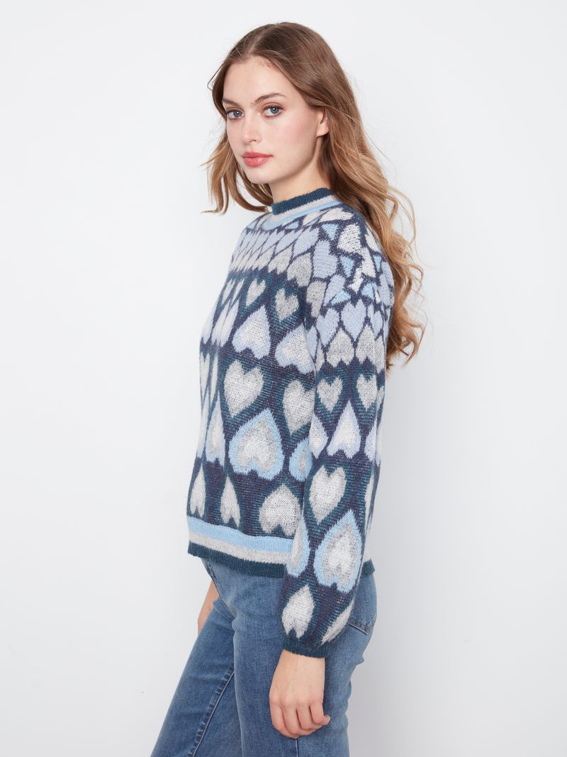 Charlie B chandail jacquard avec cœurs