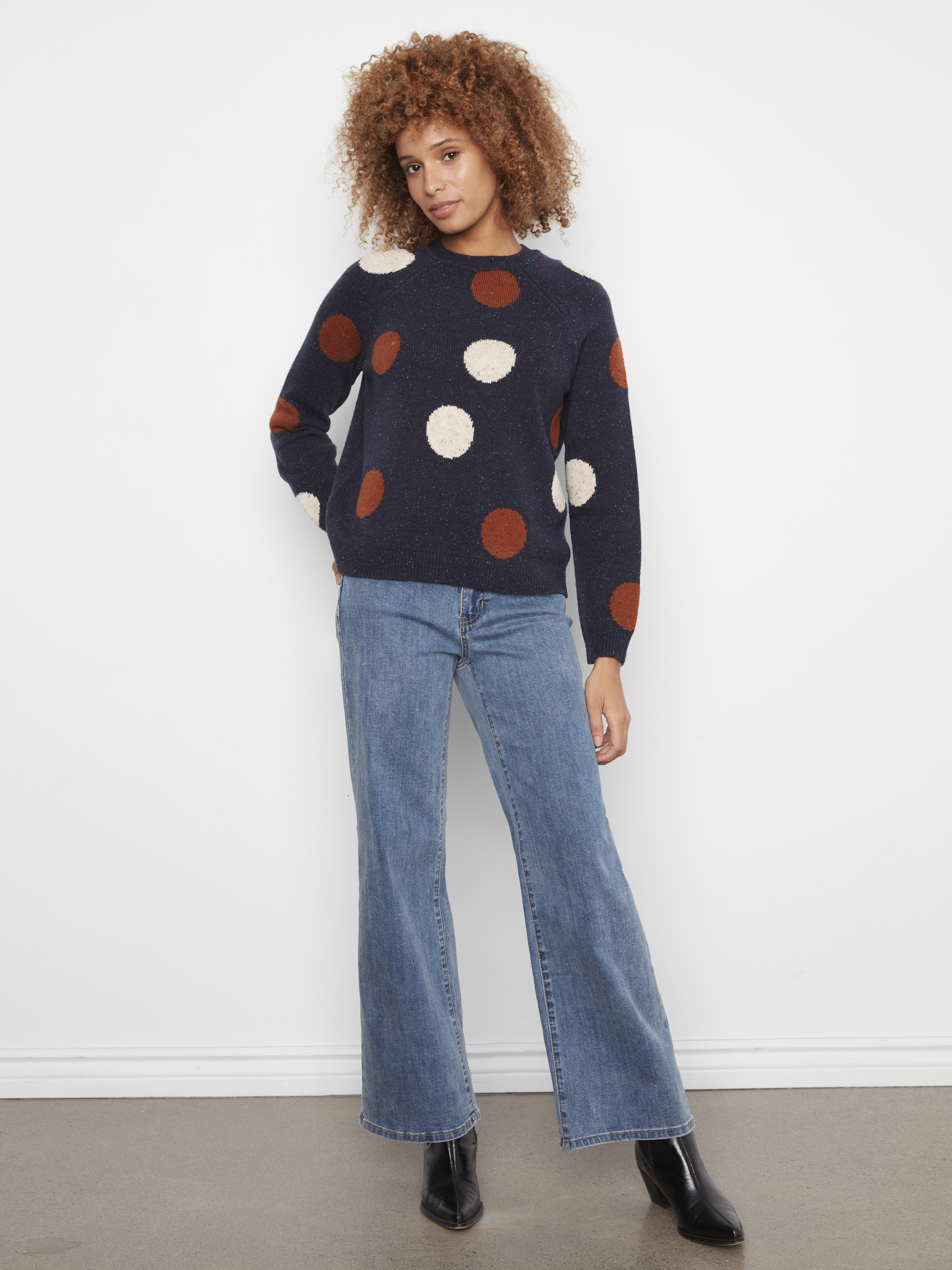 Charlie B chandail à pois en tricot