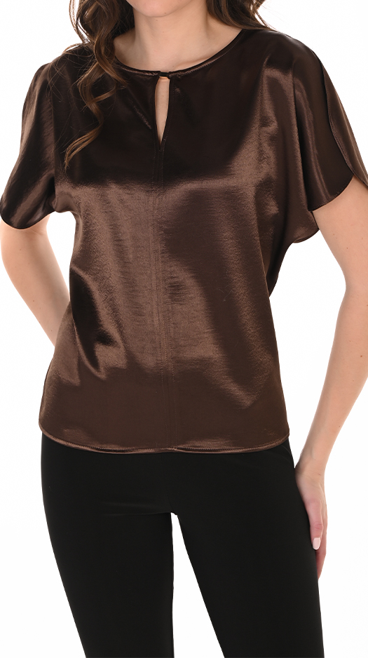 Frank Lyman Blouse en satin manche courte