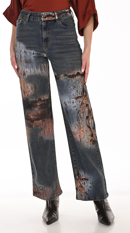 Frank Lyman Jeans jambes larges imprimé
